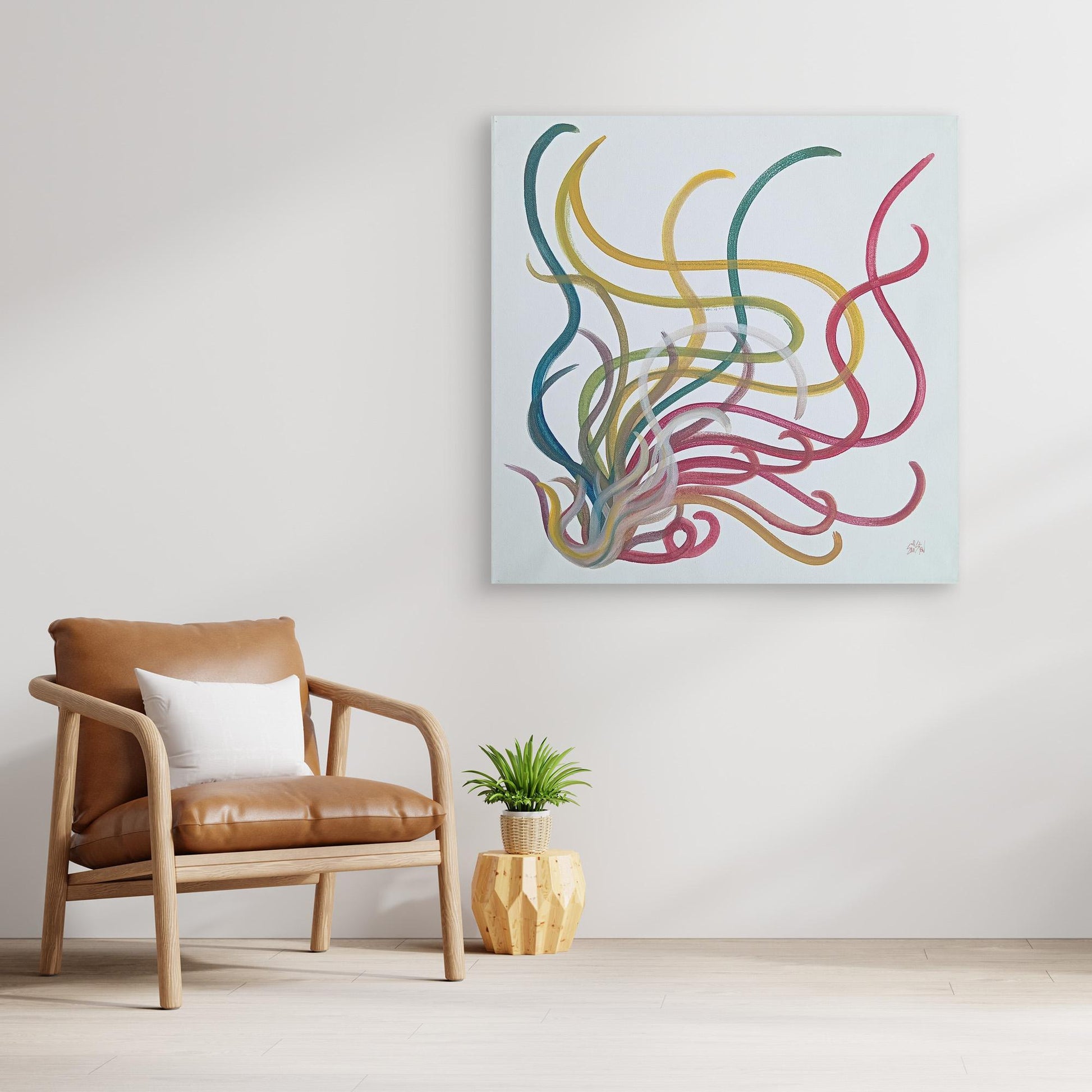 "Untitled" (Squig) [Canvas Print] Acrylic Painting