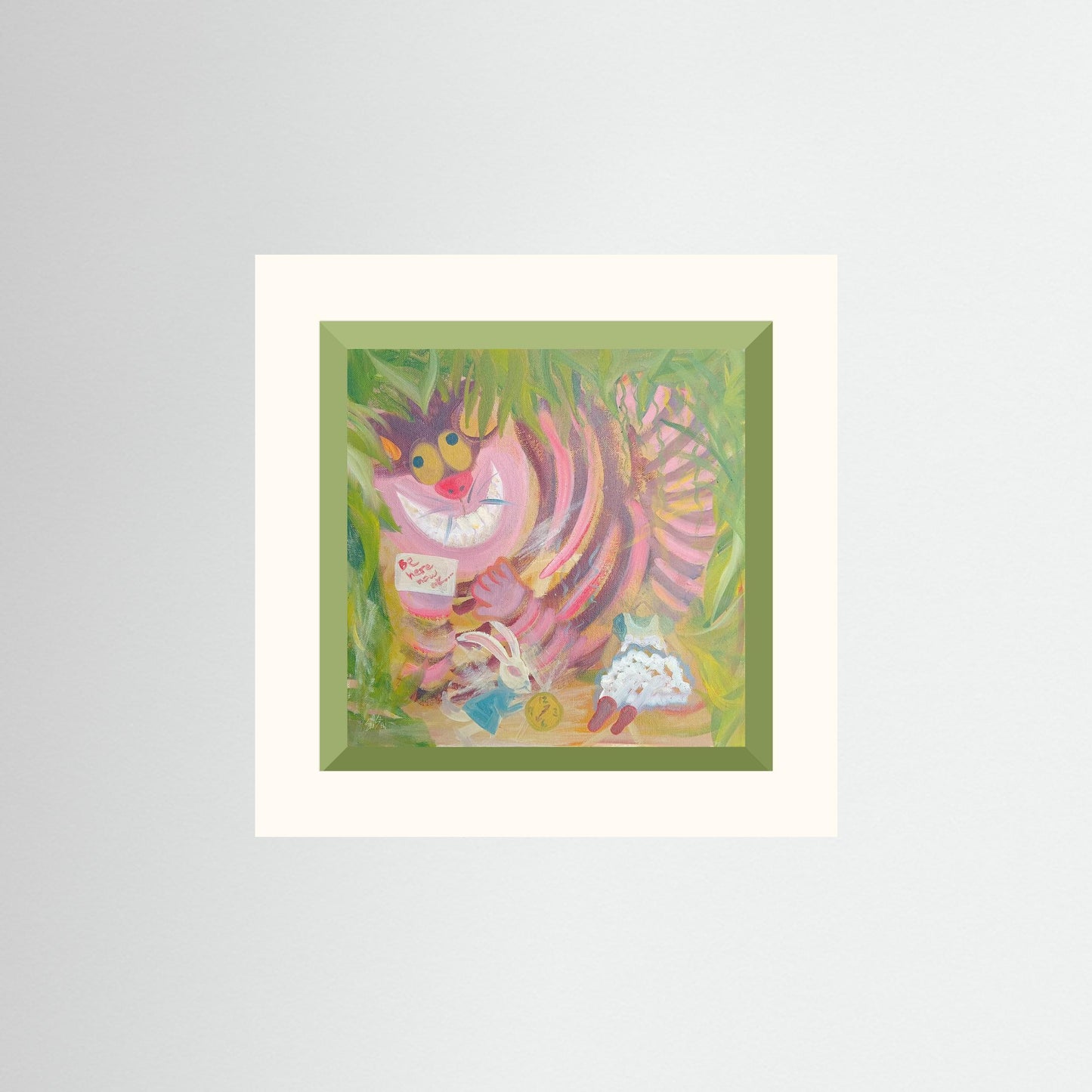 "You May Have Noticed, I'm Not All There Myself." Cheshire Cat Paper Print – Modern Oil Painting Wall Art