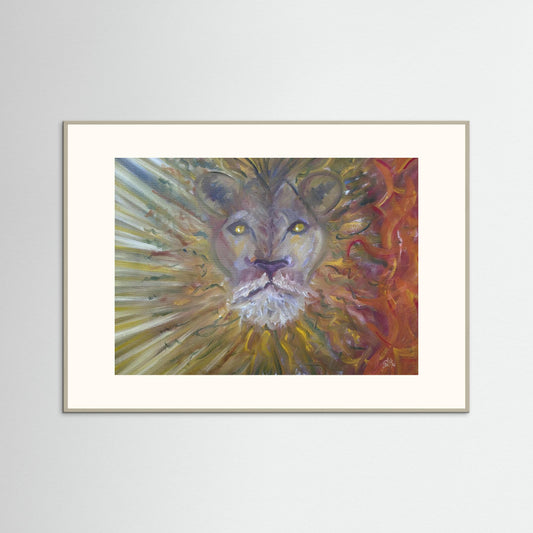 "Lionsgate SUN:FIRE" Paper Print – Modern Expressionist Oil Painting Wall Art