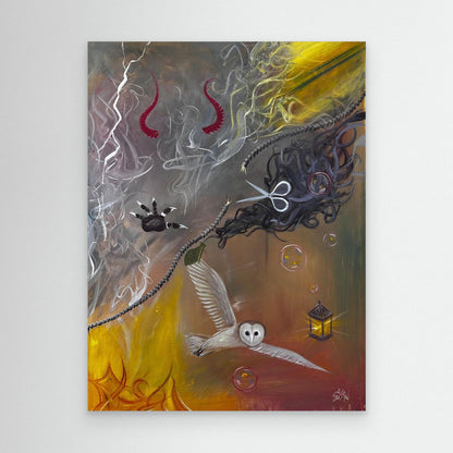 "Psychic Surgery” ✧ Surreal Dark Art ✧ Canvas Print