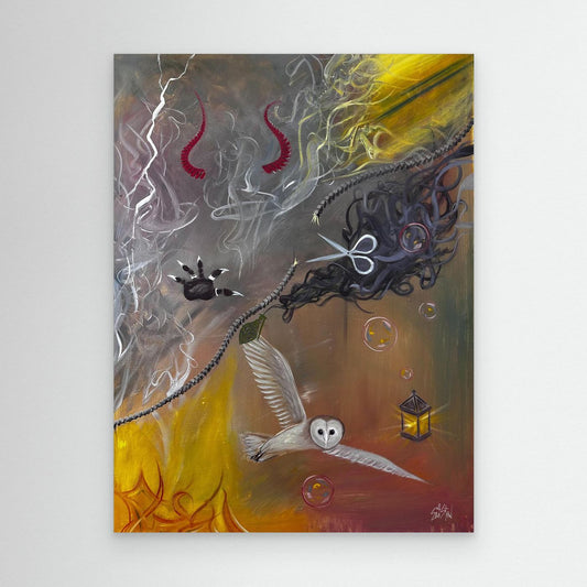 "Psychic Surgery” ✧ Surreal Dark Art ✧ Canvas Print