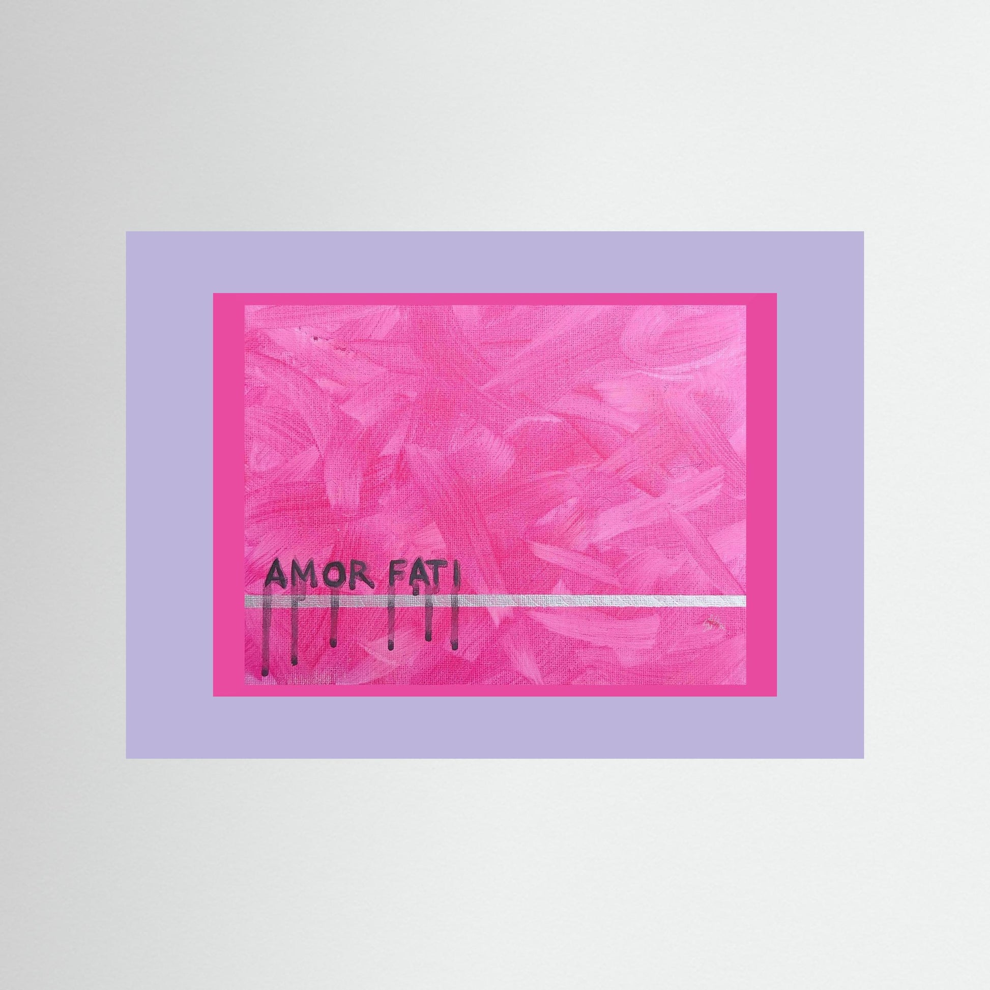 "Amor Fati" Design Paper Print – Modern Acrylic Painting Wall Art