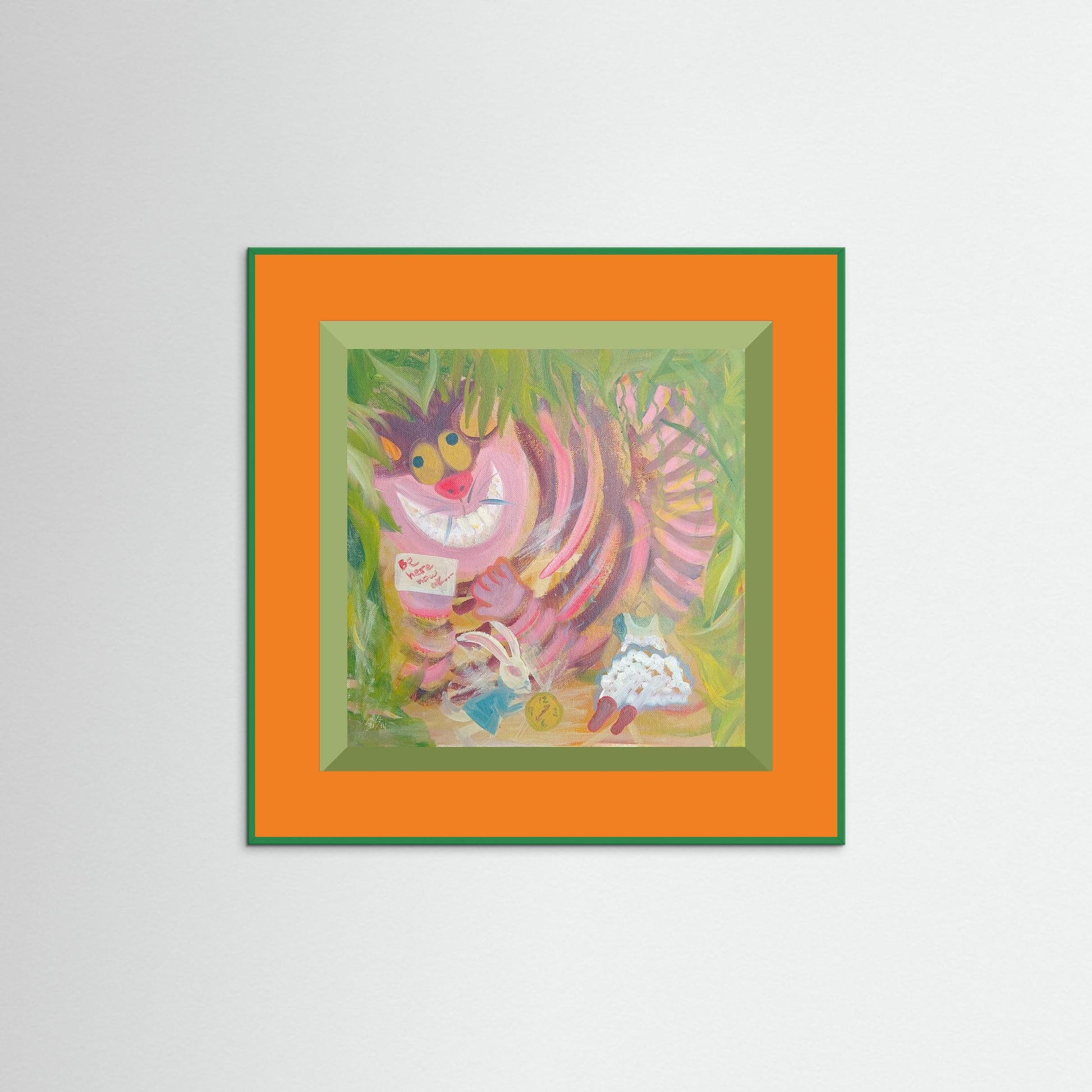 "You May Have Noticed, I'm Not All There Myself." Cheshire Cat Paper Print – Modern Oil Painting Wall Art