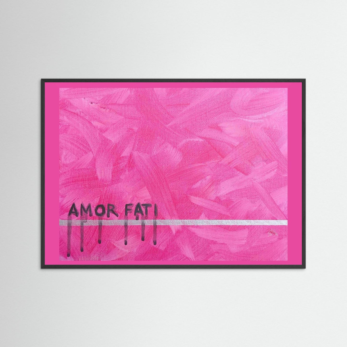 "Amor Fati" Design Paper Print – Modern Acrylic Painting Wall Art
