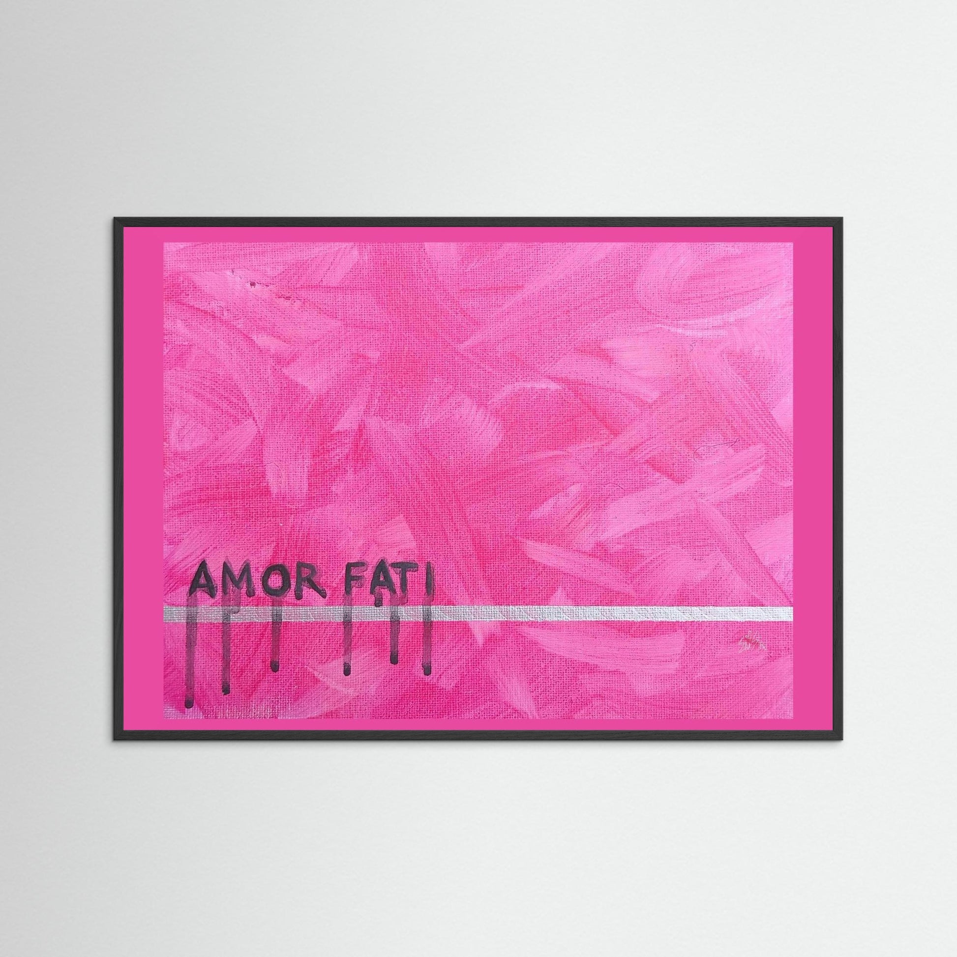 "Amor Fati" Design Paper Print – Modern Acrylic Painting Wall Art