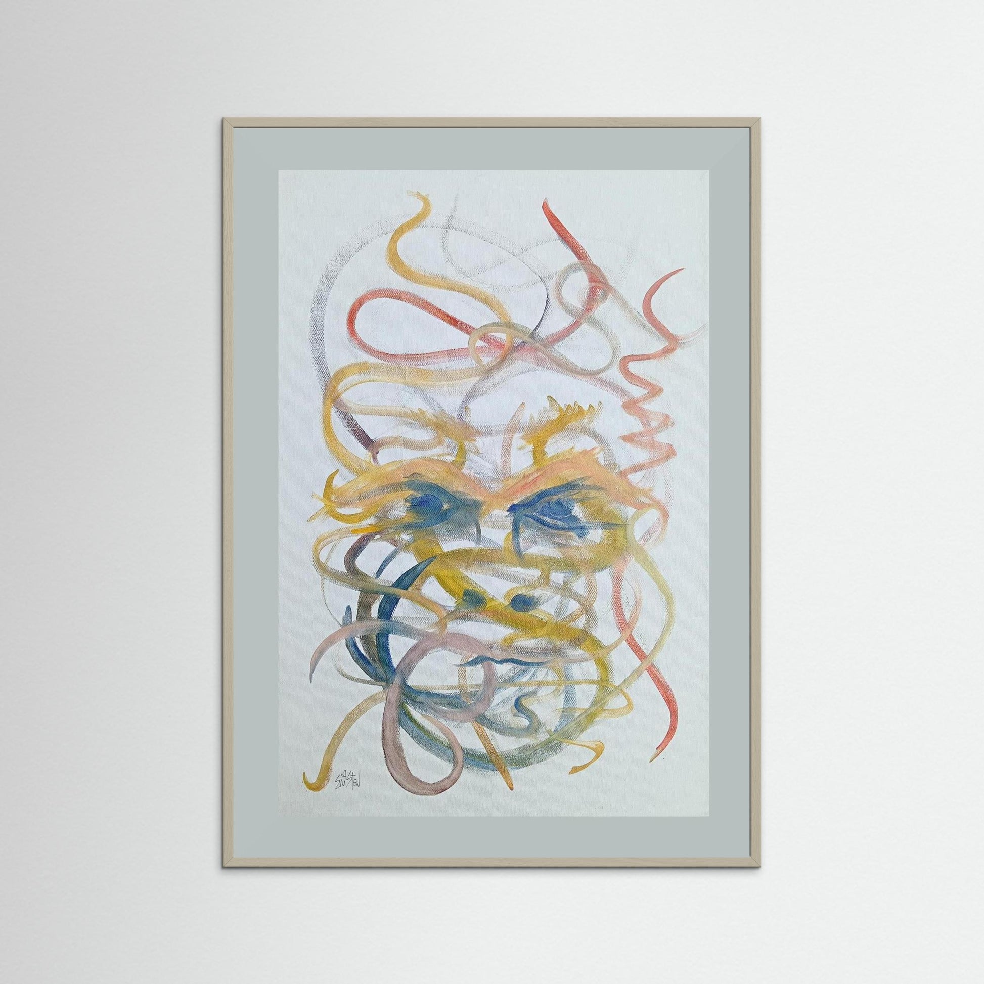 "Mysterious" Paper Print – Modern Abstract Expressionism Oil Painting Wall Art
