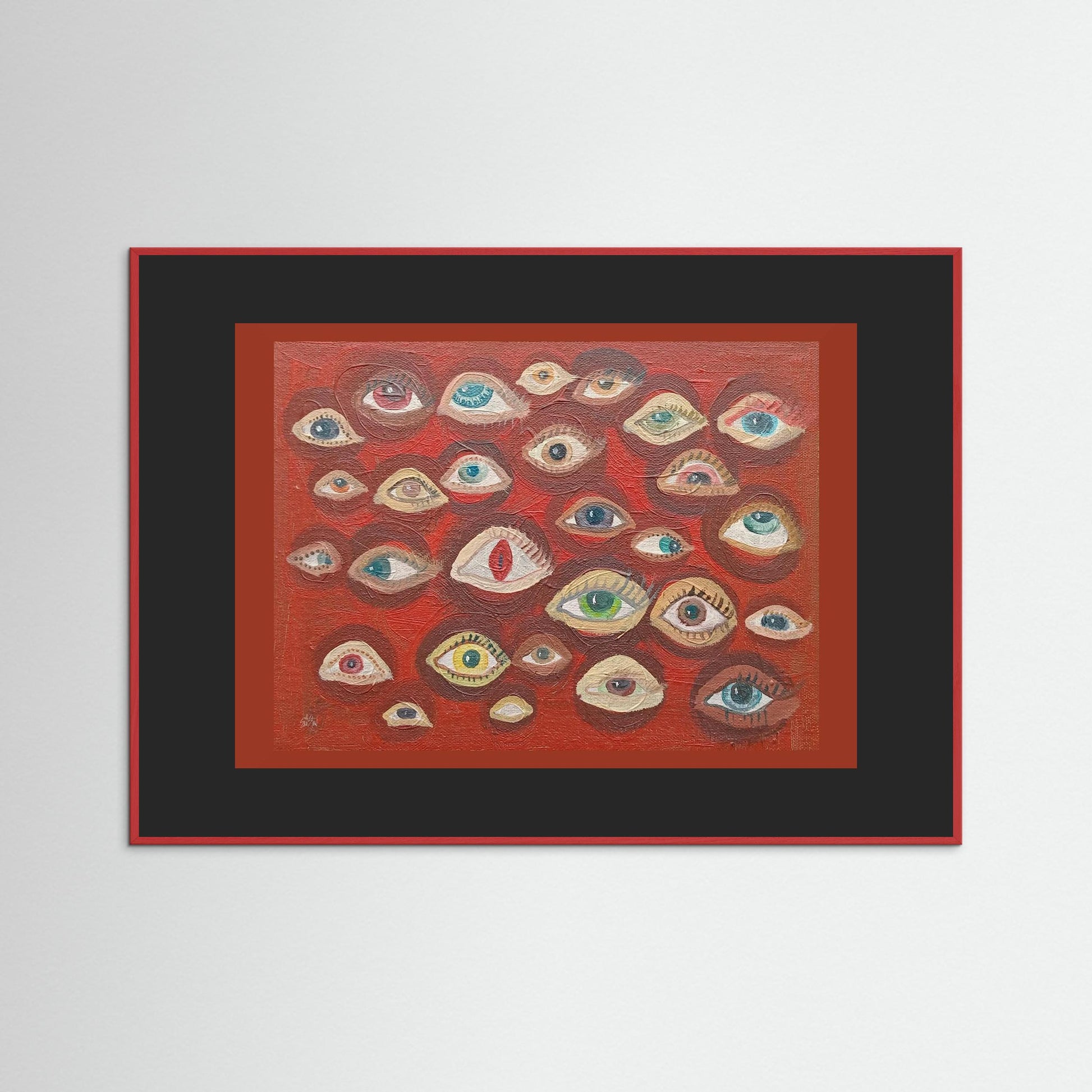 "Seer" Esoteric Paper Print – Modern Optical Oil Painting Wall Art