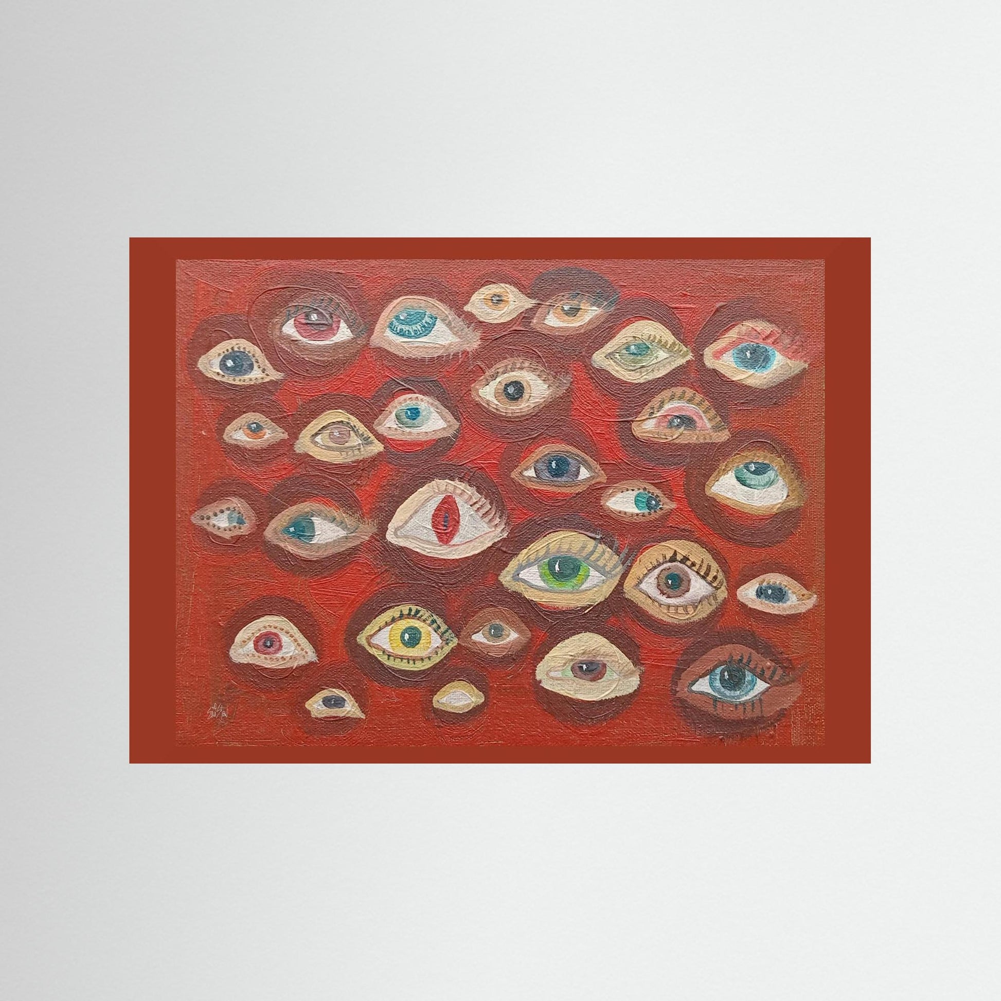 "Seer" Esoteric Paper Print – Modern Optical Oil Painting Wall Art