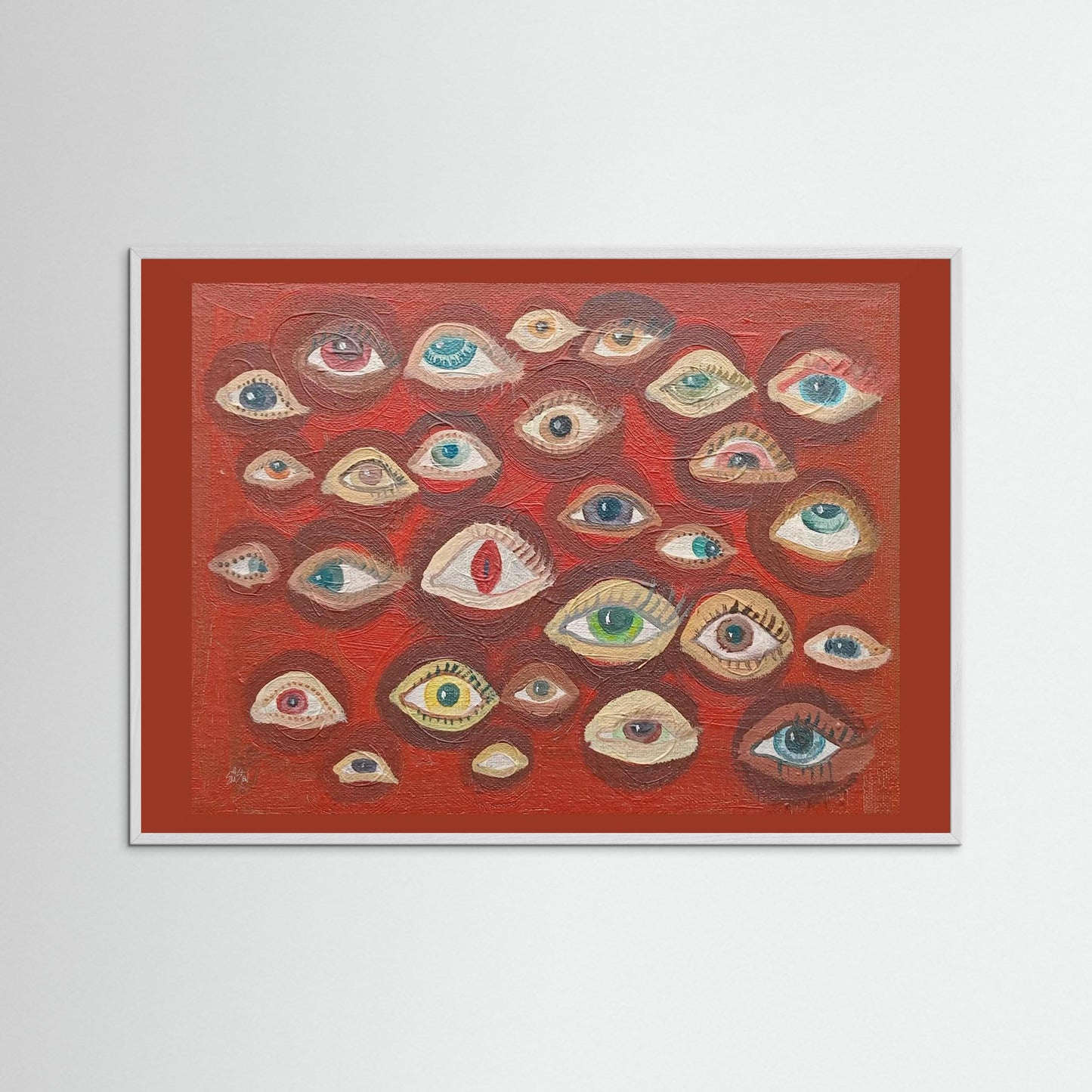 "Seer" Esoteric Paper Print – Modern Optical Oil Painting Wall Art