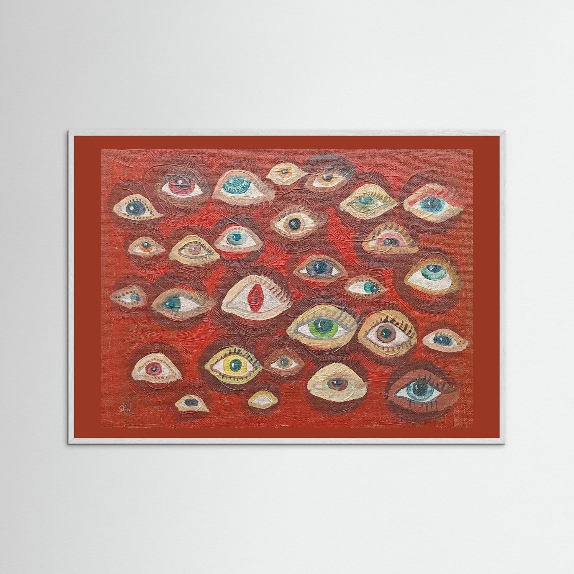 "Seer" Esoteric Paper Print – Modern Optical Oil Painting Wall Art
