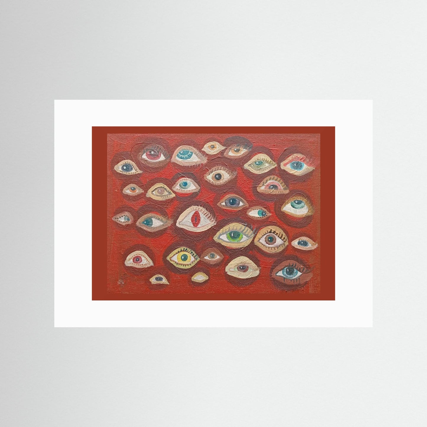 "Seer" Esoteric Paper Print – Modern Optical Oil Painting Wall Art