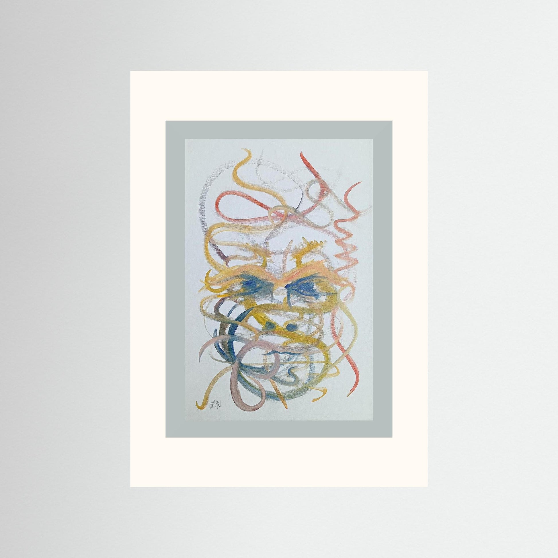 "Mysterious" Paper Print – Modern Abstract Expressionism Oil Painting Wall Art