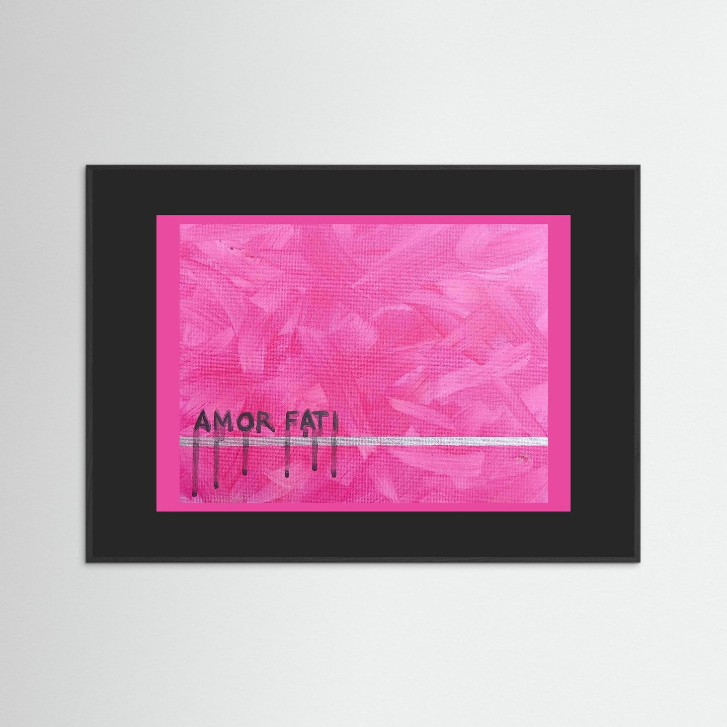 "Amor Fati" Design Paper Print – Modern Acrylic Painting Wall Art