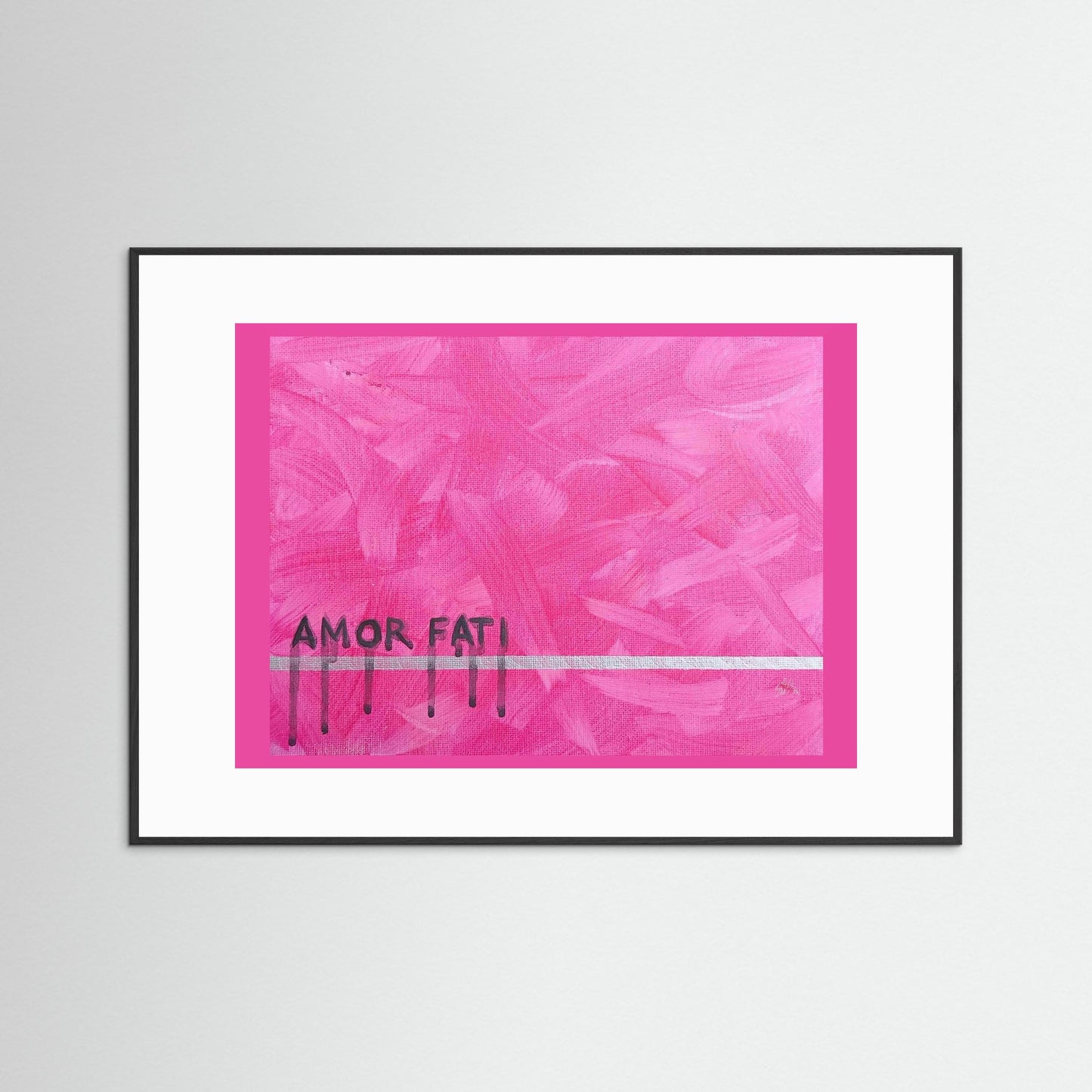"Amor Fati" Design Paper Print – Modern Acrylic Painting Wall Art