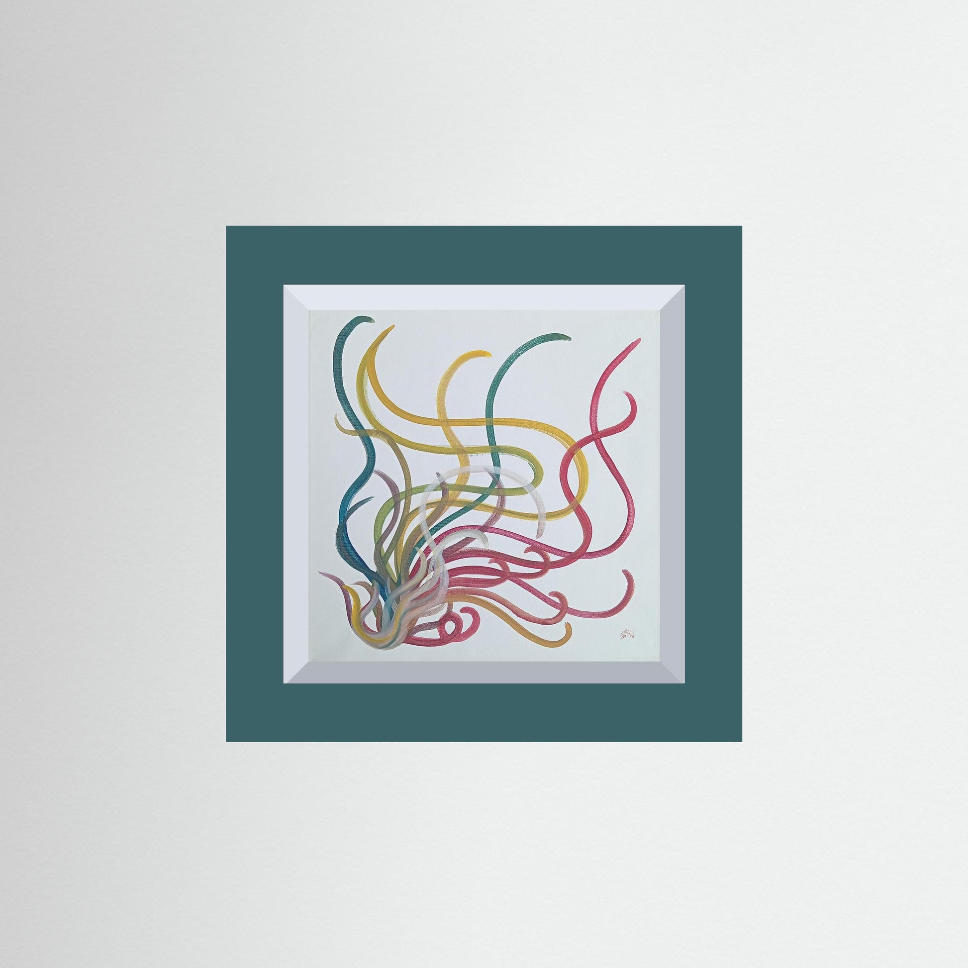 "Untitled" Squig Paper Print – Modern Minimal Acrylic Painting Wall Art