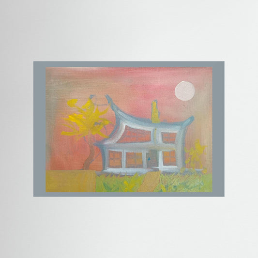 "Humble Abode" Eccentric Paper Print – Modern Oil Painting Wall Art