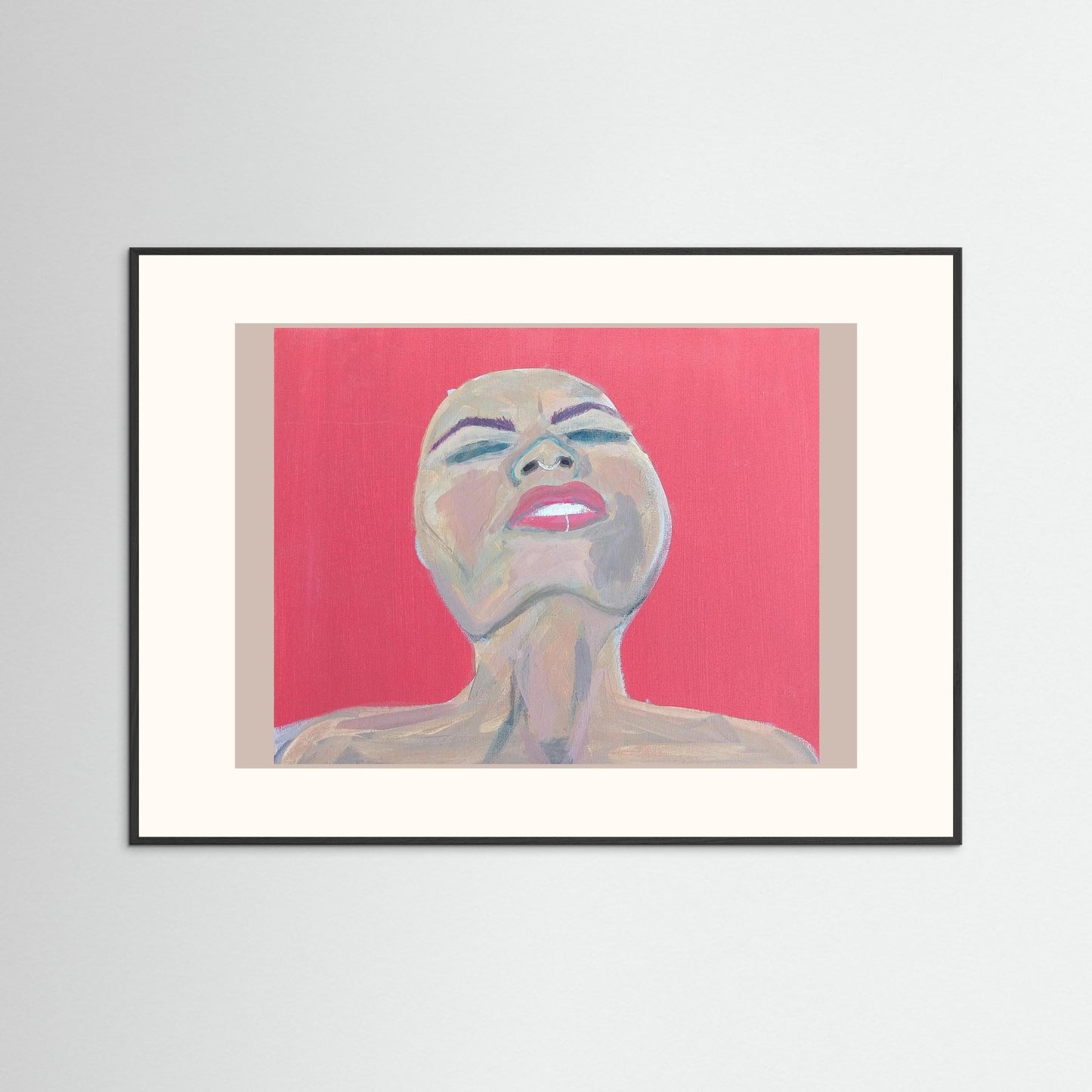 "Freud's Repressed Urges" Emotional Paper Print – Modern Acrylic Painting Wall Art