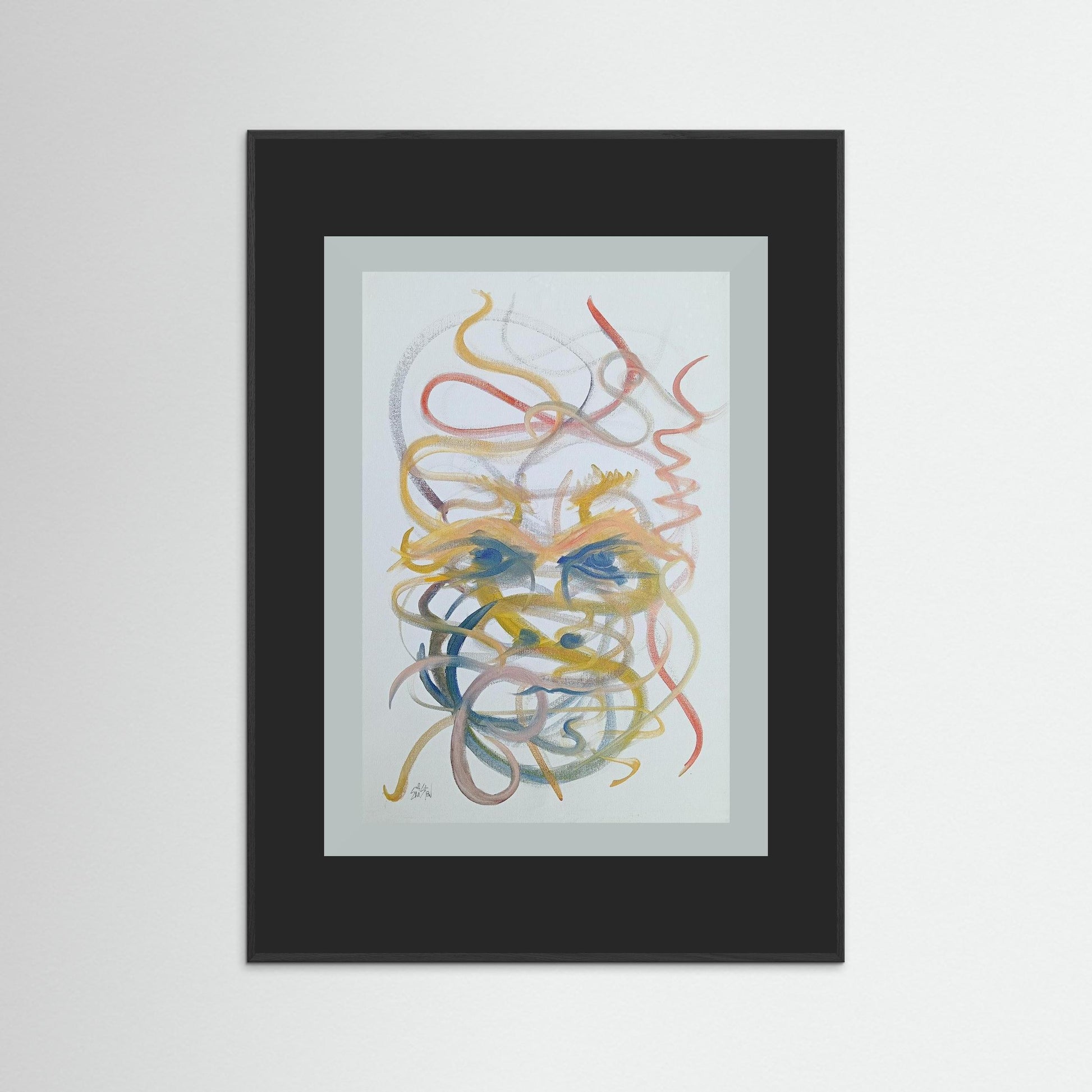 "Mysterious" Paper Print – Modern Abstract Expressionism Oil Painting Wall Art