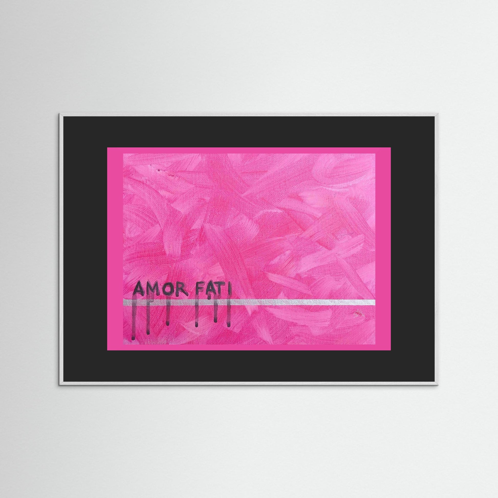 "Amor Fati" Design Paper Print – Modern Acrylic Painting Wall Art