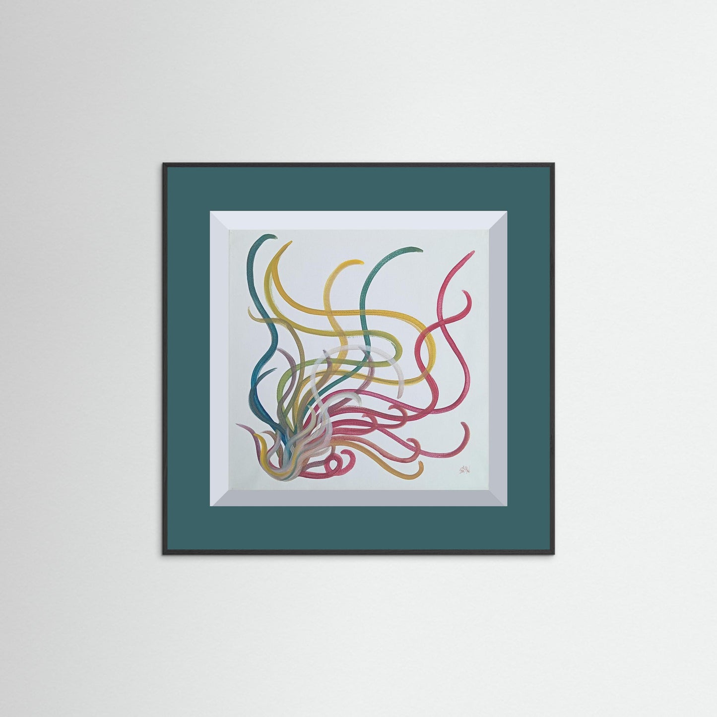 "Untitled" Squig Paper Print – Modern Minimal Acrylic Painting Wall Art