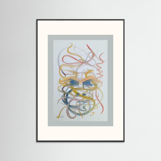 "Mysterious" Paper Print – Modern Abstract Expressionism Oil Painting Wall Art