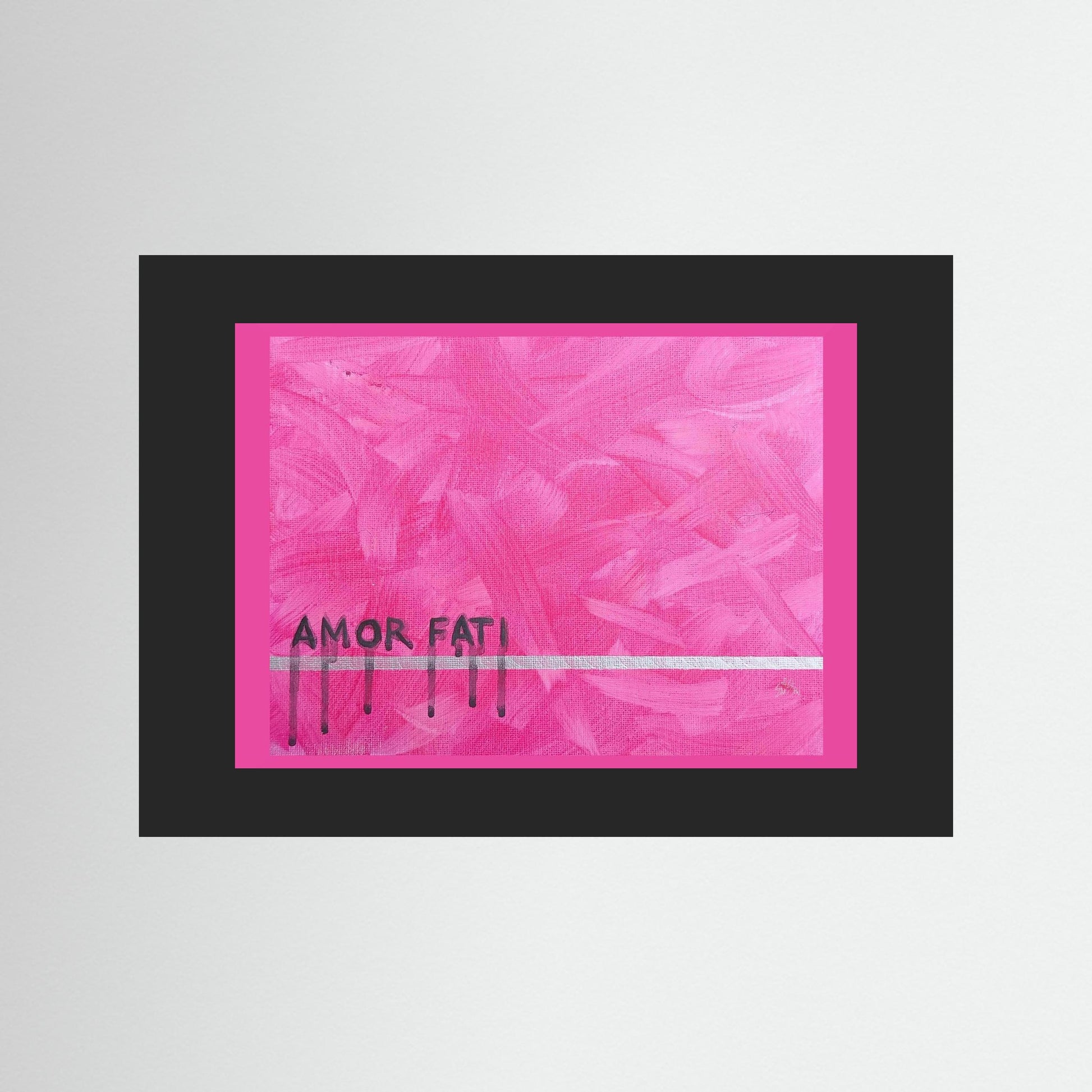"Amor Fati" Design Paper Print – Modern Acrylic Painting Wall Art