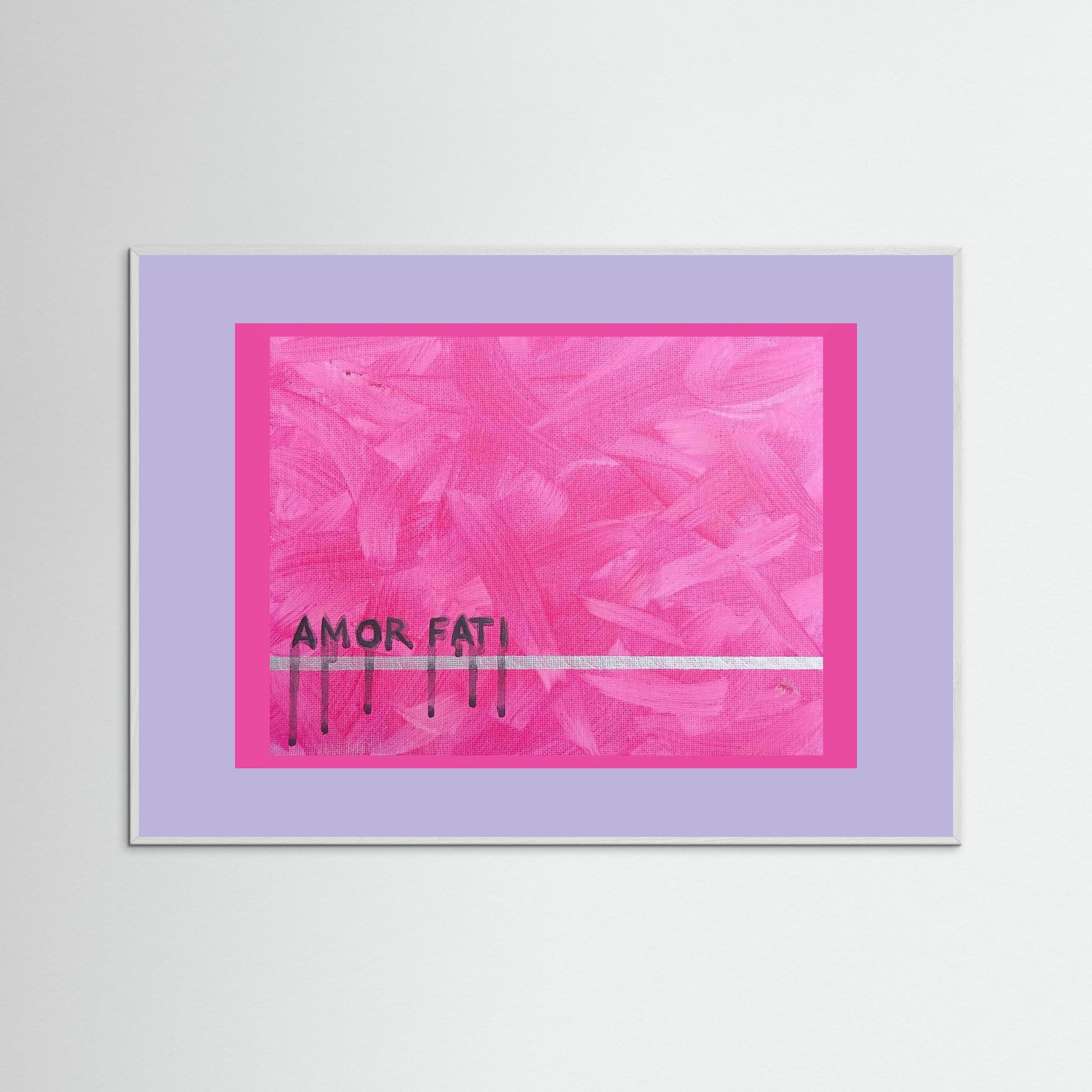 "Amor Fati" Design Paper Print – Modern Acrylic Painting Wall Art