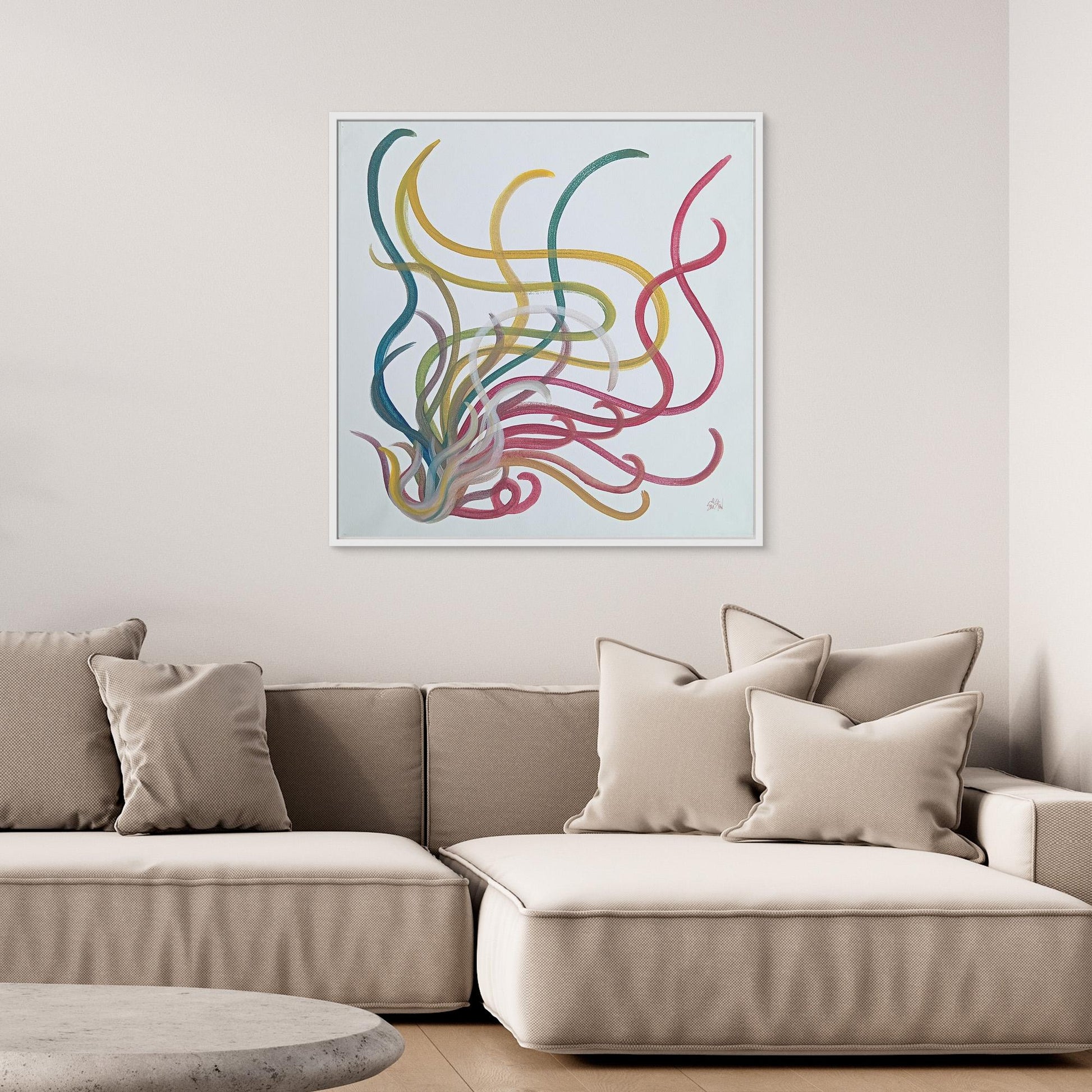 "Untitled" (Squig) [Canvas Print] Acrylic Painting