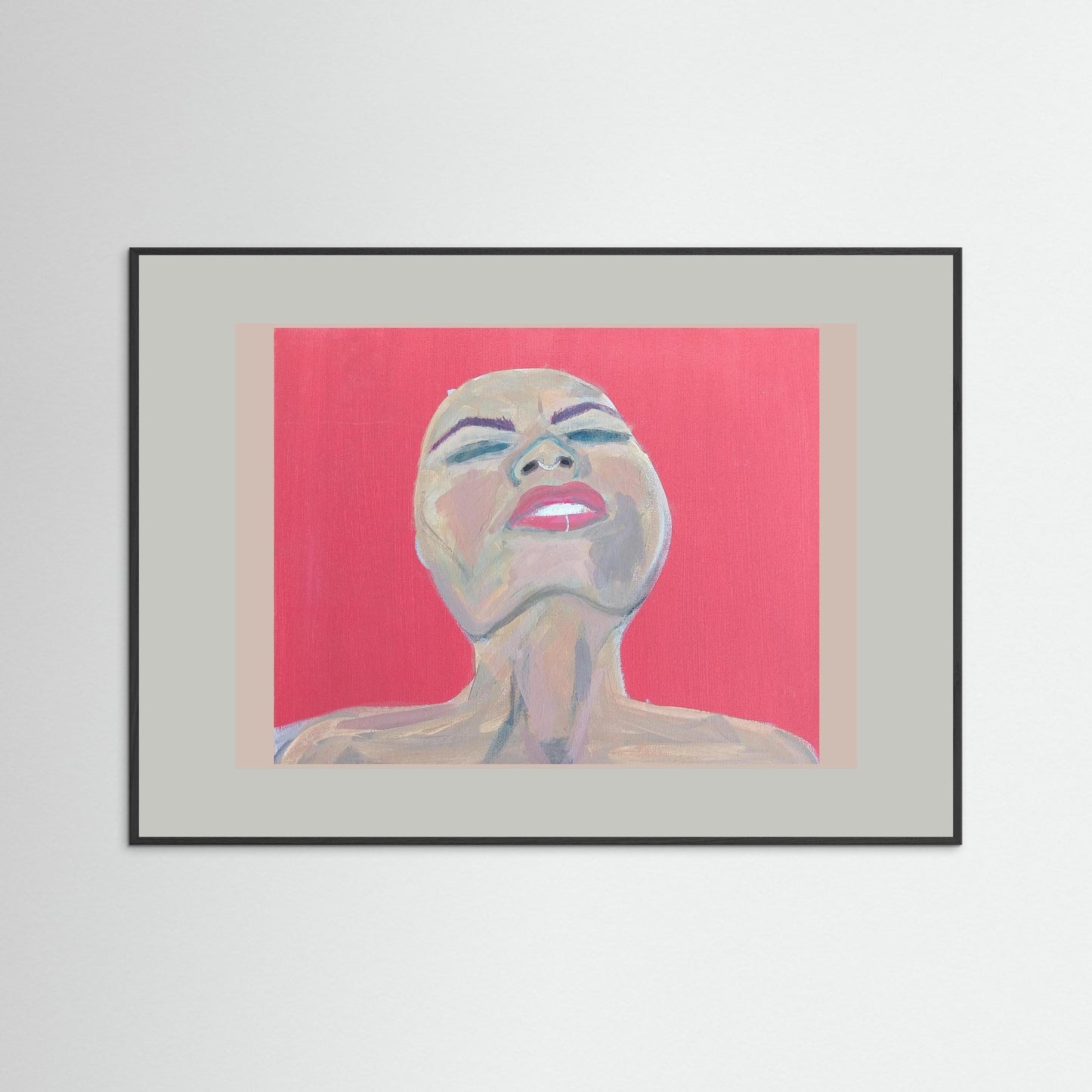 "Freud's Repressed Urges" Emotional Paper Print – Modern Acrylic Painting Wall Art